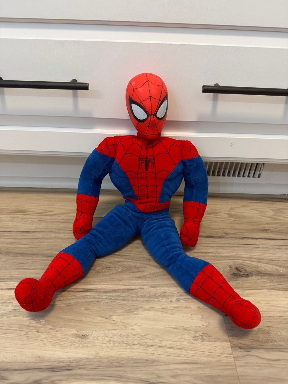 Just Play Marvel 20" Plush Spiderman Talking Doll Stuffed Toy Plastic Head Works
